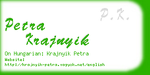 petra krajnyik business card